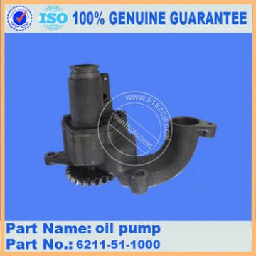 S6D140E engine oil pump ass&#39;y 6211-51-1000 genuine guarantee
