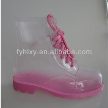 2014 cheap clear/transparent pvc rain boots kids