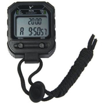 30 Memories 2-Row LCD Digital Stopwatch with Alarm Calendar for Sports PC70
