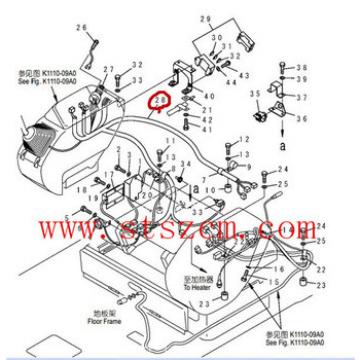 201-06-73113 Excavator PC60-7 Wiring Harness under LEVER-Right Side