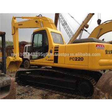 used construction equipment heavy machine hydraulic tracked digger Komatsu PC220-6 crawler excavator in Shanghai