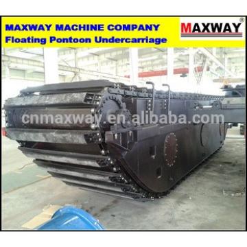 MAXWAY MACHINE COMPANY ~ Pontoon Undercarriage for PC200 PC210 PC220 Swamp Buggy Excavator , Model: MAX200PU