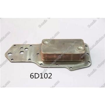 6735-61-2110 6D102 Oil cooler core PC200-6 PC220-6 Excavator Oil Radiator Assembly