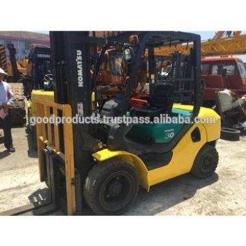 Used Komatsu forklift 3ton with 3 stage fd30T-16 with side shifter