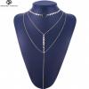 Hot Sale Multilayer Sequins Long Tassel Choker Necklace Coin Choker Women Girl Jewelry
