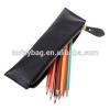 Simple Style Zippered Genuine Leather Pencil Case #1 small image