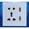New Design Wallpad High Quality White PC110~250V Electrical Wall Socket with Usb Port USB Power Wall Lamp Light Socket EU UK #1 small image