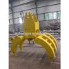 Mechanical and hydraulic wood grapple log graple for Excavator PC130 pc200 pc220