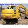 Mini excavator komatsu used PC60, also pc50,pc55mr-2,pc60 for sale