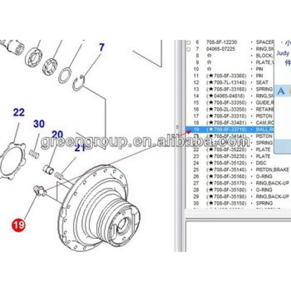 hydraulic pump parts,valve plate,piston shoe,cylinder block,pump parts:PC100,PC120,PC130,PC240,PC200,PC40, PC60 #1 image