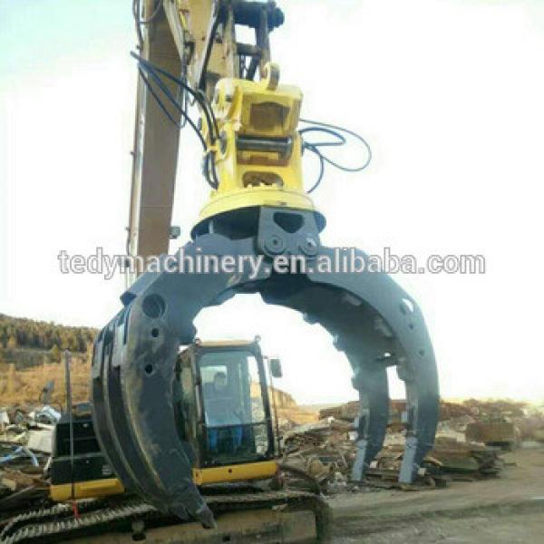 5-9 tons pc56 pc60 excavator used attachments hydraulic rotating rock grab #1 image