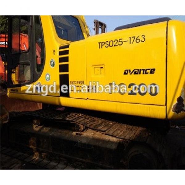 Used Japan Komatsuu PC200-6 PC200-7 PC220-7 pc220-8 pc300 pc360 pc400 pc450 crawler excavator 20T 22 ton with LONG BOOM #1 image