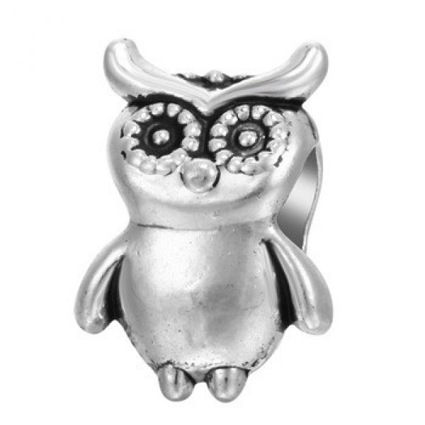925 Sterling Silver Charms Fit Original Bead Bracelet Silver Owl Exotic Steel Beads Accessories DIY Fashion Jewelry Gift #1 image
