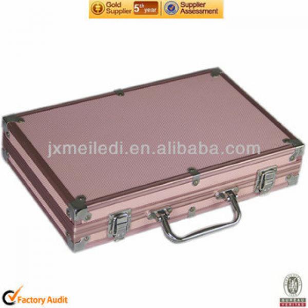 MLD-PC56 300pc High-quality Hot Selling Pink Briefcase aluminum poker case with 11.5g chips dices #1 image