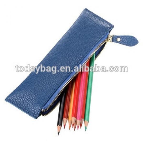 Luxury Real Leather Pocket Pen Holder With Zipper #1 image