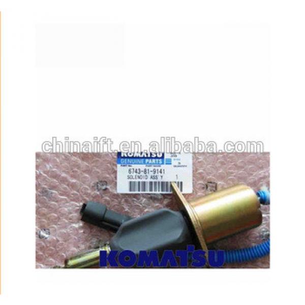 PC300-7 6D114 stop solenoid valve 6743-81-9141 PC360-7 600-815-7550 PC200-8 EX200-2/3/5 start ignition switch 250350 #1 image