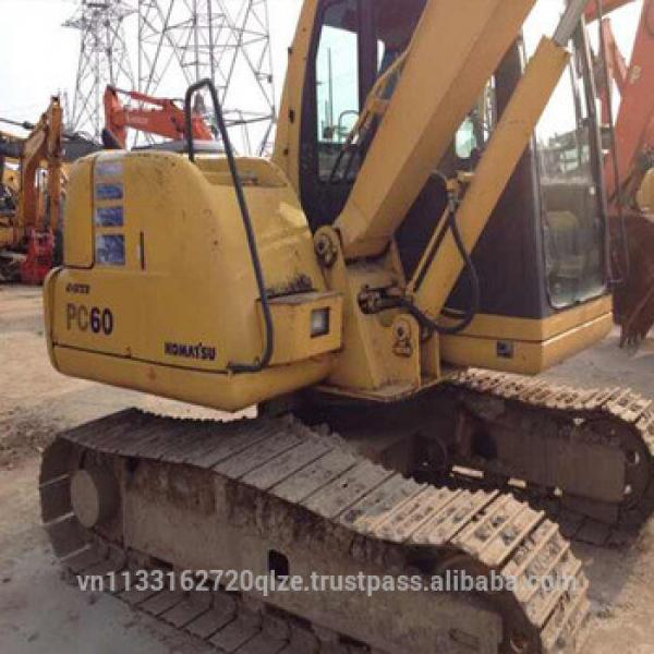Running condition 6t Japanese used komatsu PC60-7 excavator for sale in Shanghai site #1 image