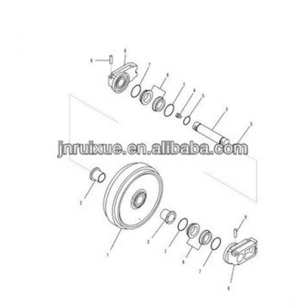 excavator pc220-8 parts 195-30-00302 excavator front idler ass&#39;y parts floating seal ass&#39;y #1 image
