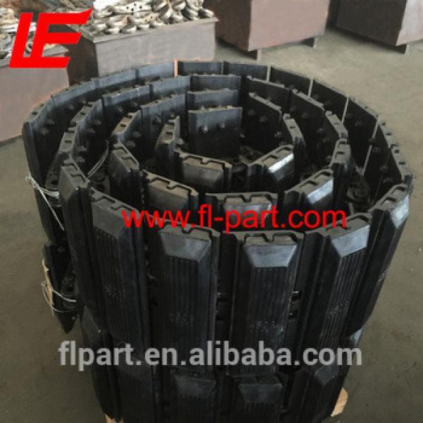 24100N6311F2 Mini excavator track chain assy with rubber pad #1 image