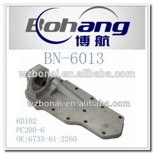 Bonai Engine Spare Part KO-MATSU 6D102 PC200-6 Oil Cooler Cover(6735-61-2260) #1 image