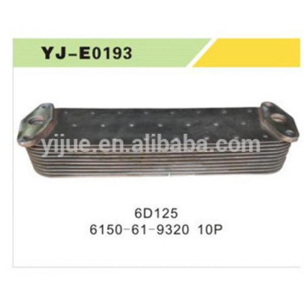 6150-61-9320 6D125 10 PIECES Excavator Oil Cooler hydraulic engine Assembly OEM #1 image